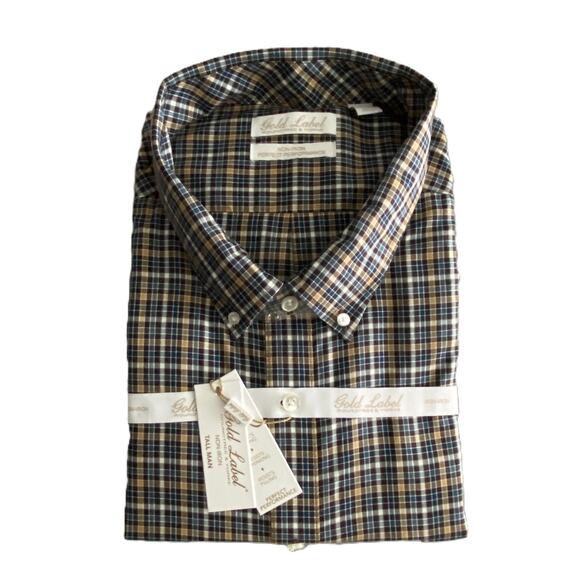 Roundtree & Yorke Gold Label Men's Big & Tall 4XT Button-Down Dress Shirt NEW - Picture 1 of 5